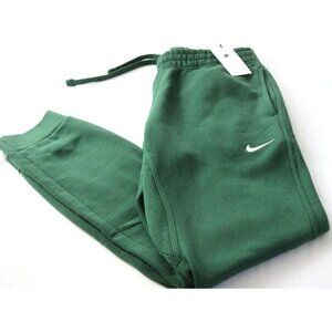 Nike Men's Fleece Lined Jogger Pants Tapered Leg Gorge Green White Slim Fit NWT